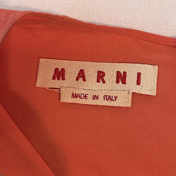 MARNI Sleeveless V Neck Poplin Top - Picture 5 of 9